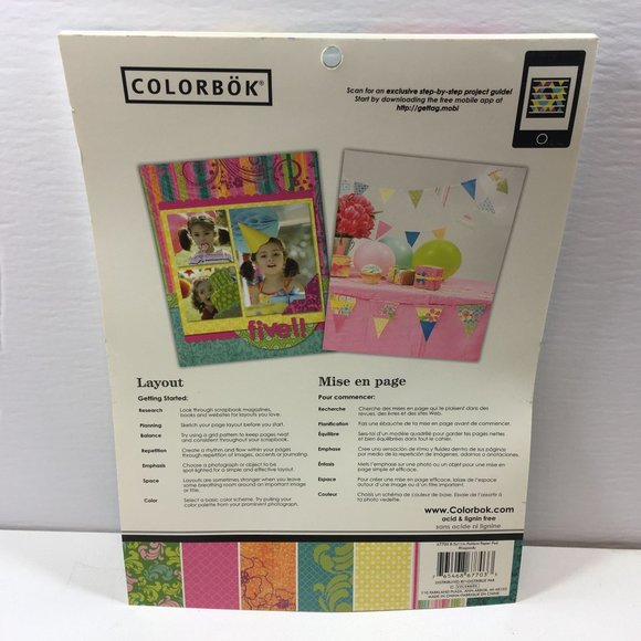 Colorbok Patterned Spring Morning Rhapsody 12"x12" 8.s5"x11" Craft Cardmaking Sc - Picture 12 of 12